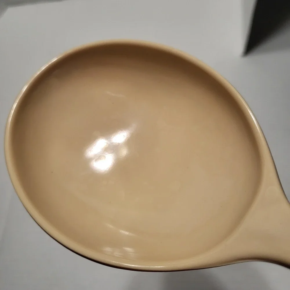Vtg Melamine Serving Spoon Ladle Almond Beige #1402 Made in Taiwan Retro Kitchen